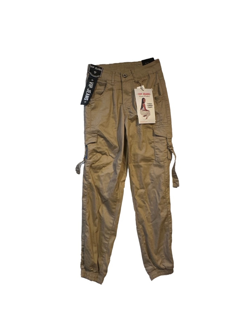 VIP Women's Khaki Cargo Jogger Pants